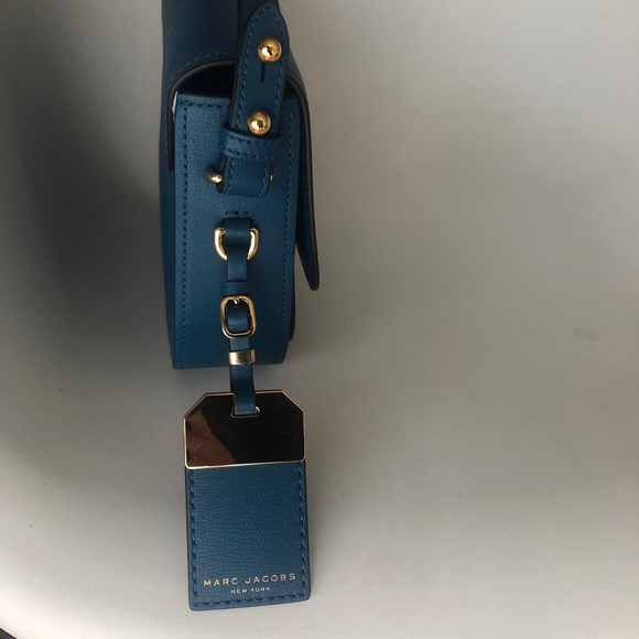 NWT $295 Marc Jacobs Mini Rider Leather Crossbody Bag in Dark Teal! - Picture 8 of 12